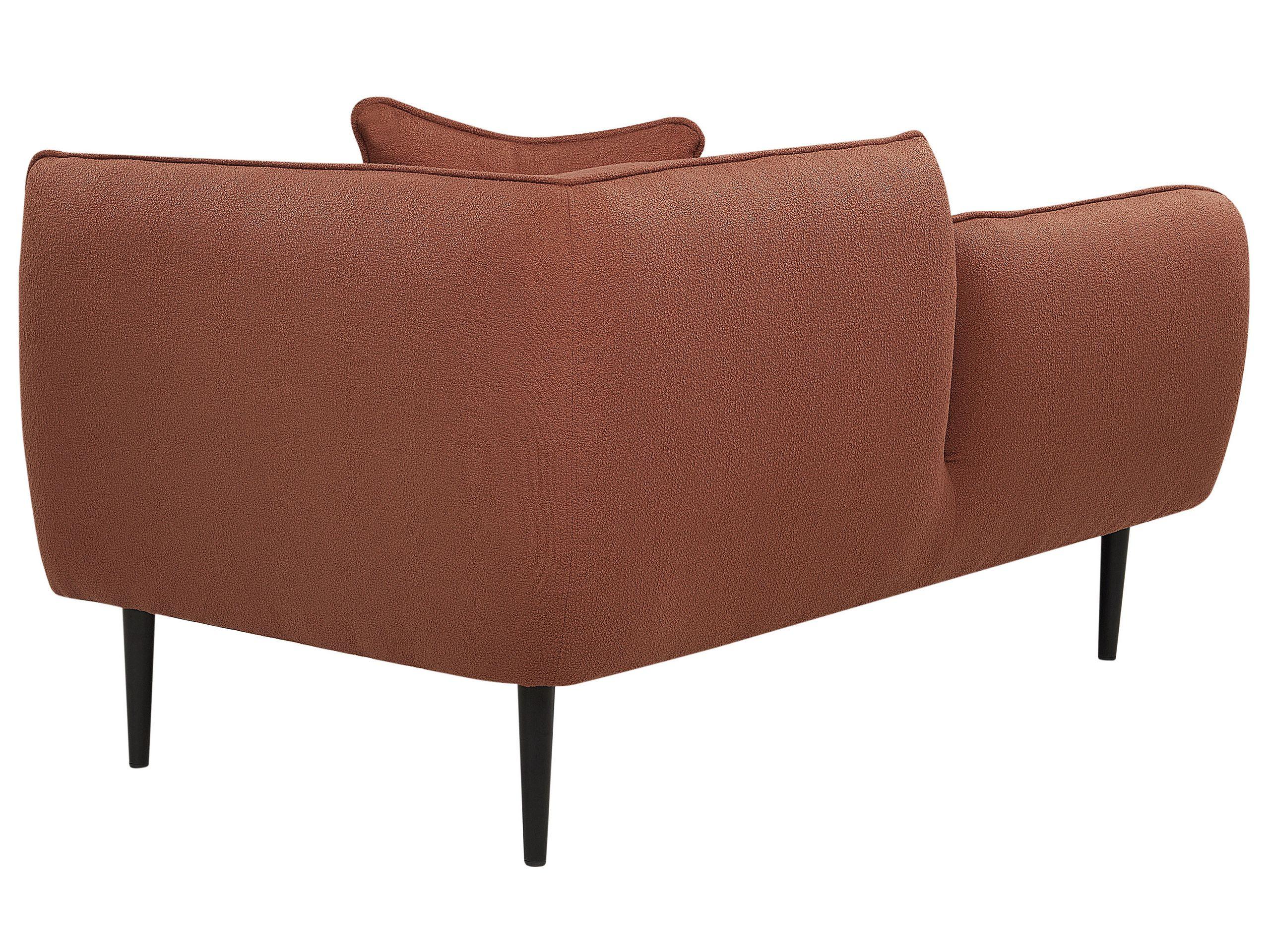 Beliani Chaise longue côté droit en Bouclé Moderne CHEVANNES  