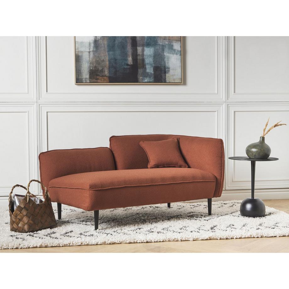 Beliani Rechtsseitige Chaiselongue aus Bouclé Klassisch CHEVANNES  