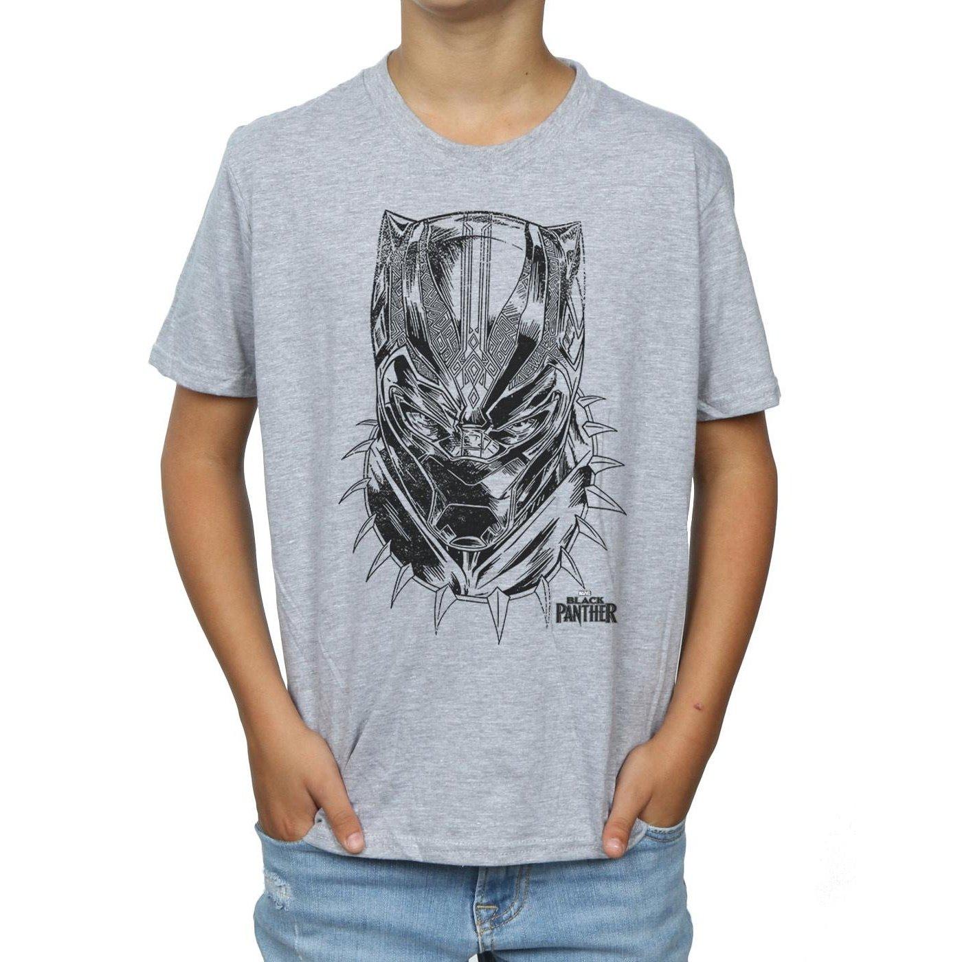 MARVEL  Black Panther Spray Headshot TShirt 