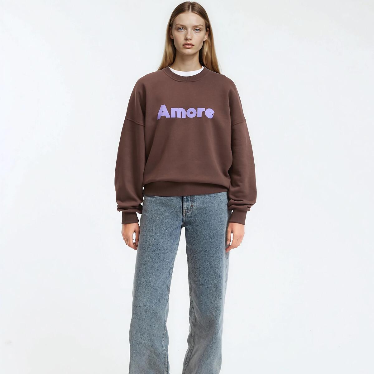 La Redoute Collections Sweatshirt avec motif lettrage col rond  