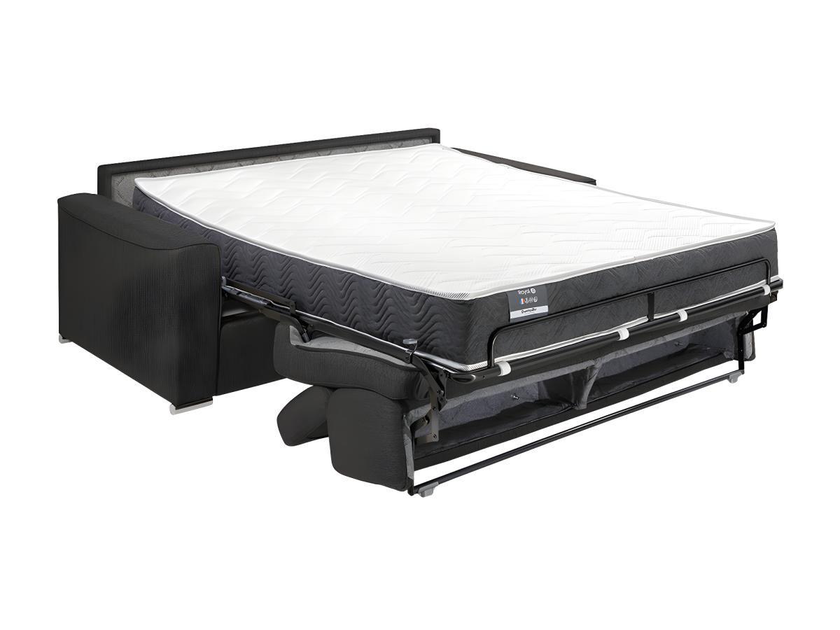 LINEA SOFA Schlafsofa 2-Sitzer - Liegefläche: 120 cm - Matratzenhöhe: 22 cm mit Memory Schaum - Stoff - Grau - VIZIR  