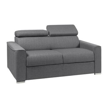 Schlafsofa 2-Sitzer - Liegefläche: 120 cm - Matratzenhöhe: 22 cm mit Memory Schaum - Stoff - Grau - VIZIR