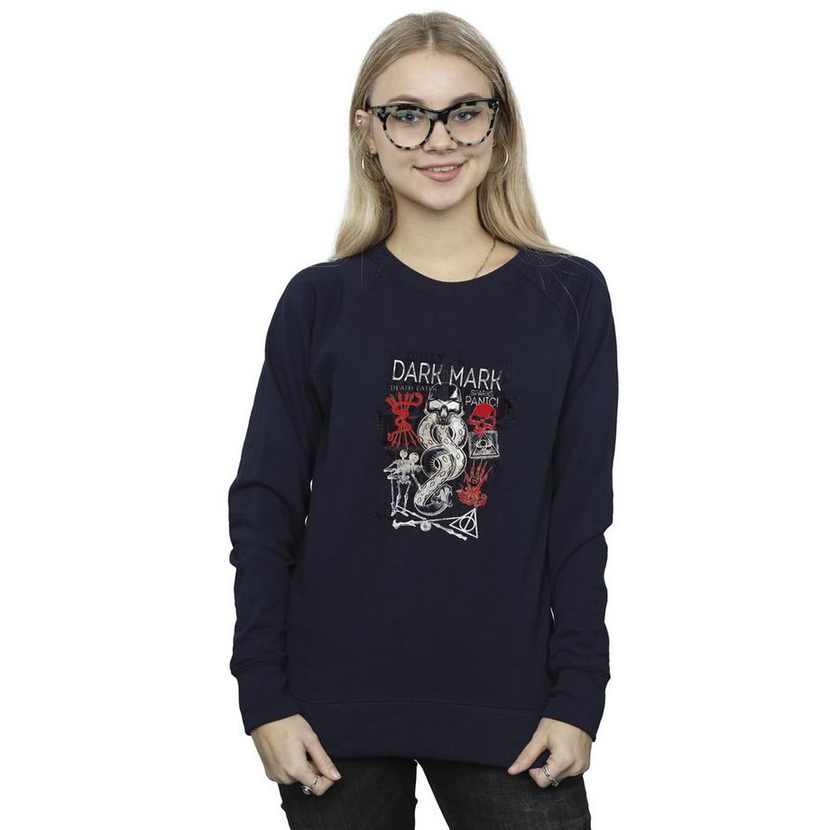 Harry Potter Dark Mark Grafik Print Sweatshirt  