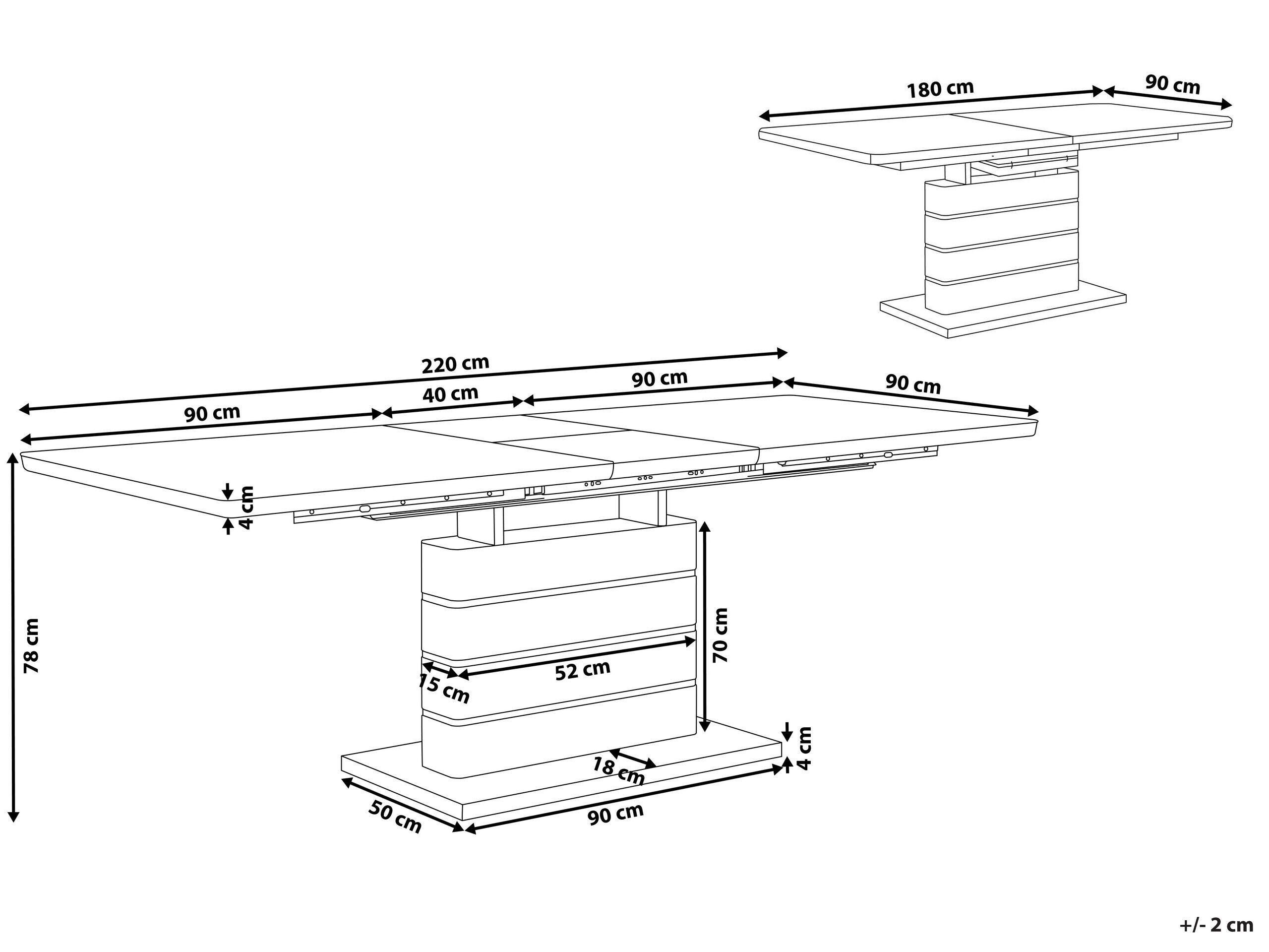 Beliani Esstisch aus MDF-Platte Modern HAMLER  