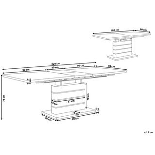 Beliani Esstisch aus MDF-Platte Modern HAMLER  