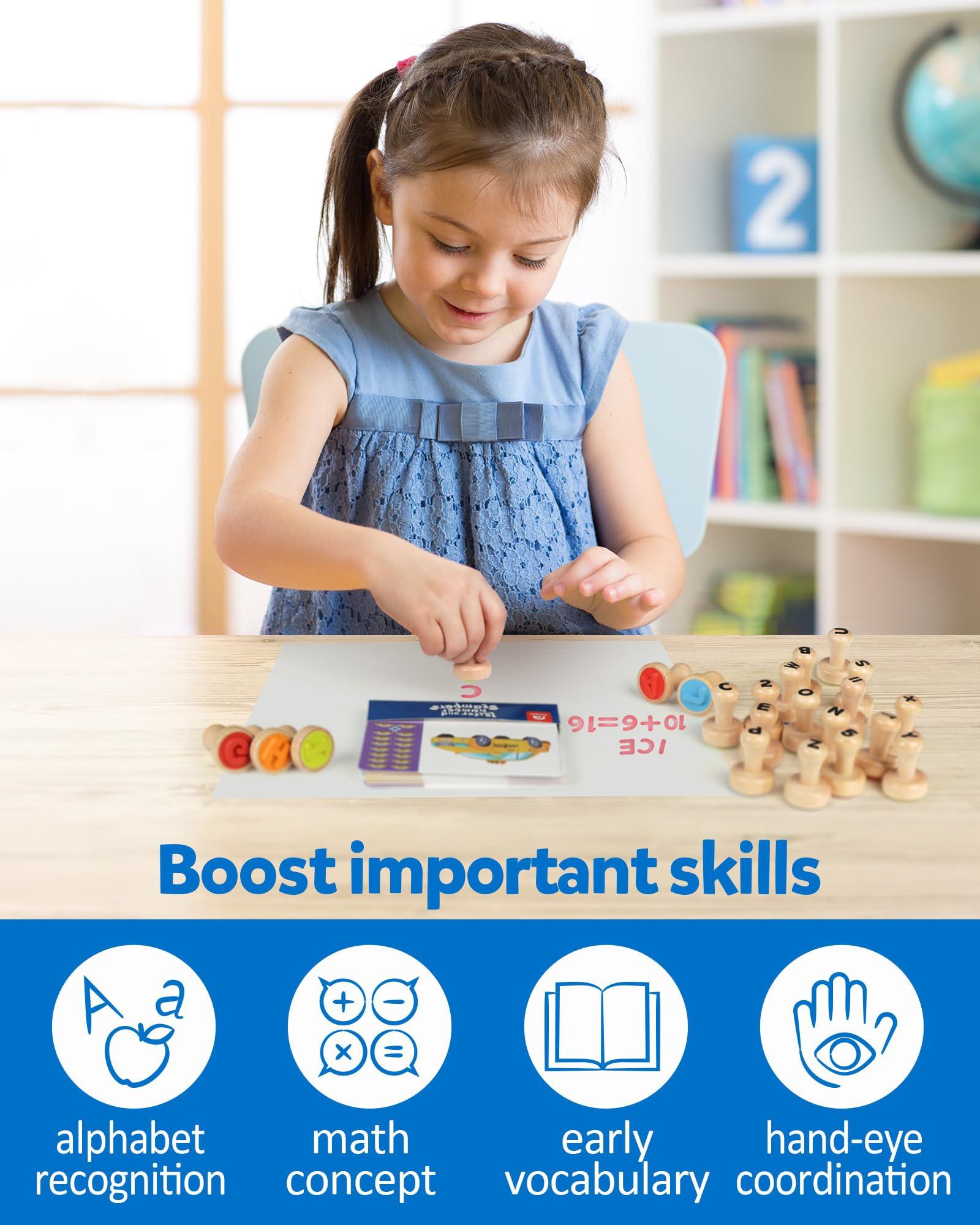 Activity-board  Holzbuchstaben mit digitalen Siegeln, ABC-Schreibbuchstaben-Siegel und Mathe lernen mit digitalen Siegeln Kunst- und Bastelbedarf 