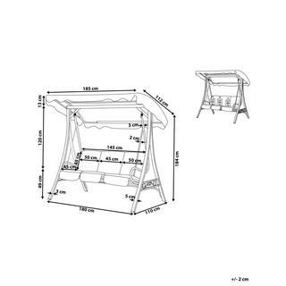 Beliani Dondolo da giardino en Acciaio Classico GARBO  