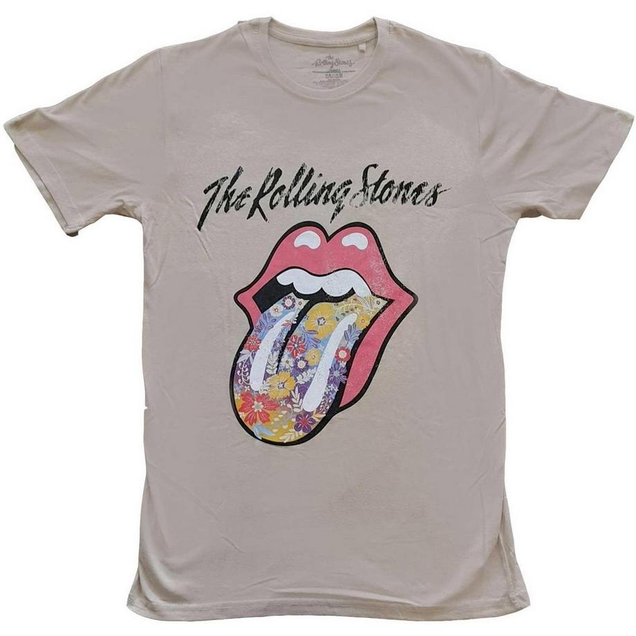 The Rolling Stones Floral Tongue Logo T-Shirt  