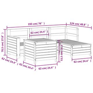 VidaXL set divano da giardino Legno di pino impregnato  