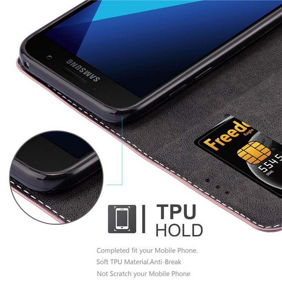 Cadorabo  Housse compatible avec Samsung Galaxy A3 2017 - Coque de protection avec fermeture magnétique, fonction de support et compartiment pour carte 