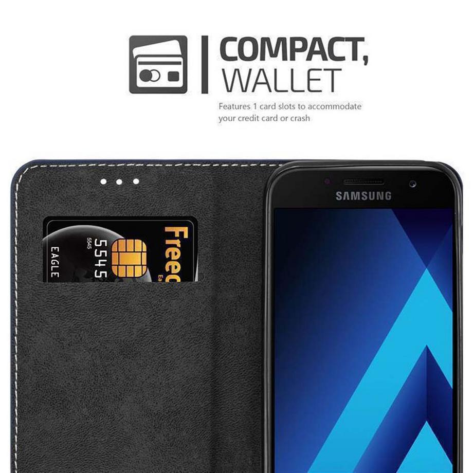 Cadorabo  Housse compatible avec Samsung Galaxy A3 2017 - Coque de protection avec fermeture magnétique, fonction de support et compartiment pour carte 