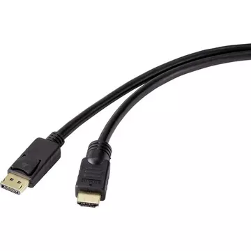 Renkforce DisplayPort HDMI Anschlusskabel 20 m mit Ferritkern