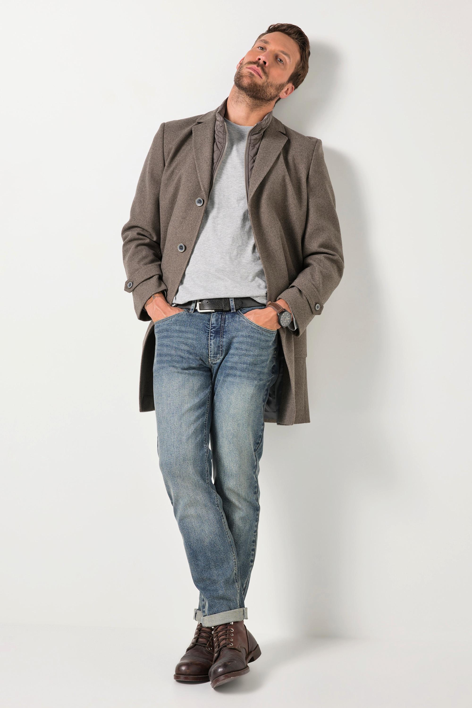 JP1880 FLEXNAMIC Stepp-Einsatz Reverskragen Mantel  