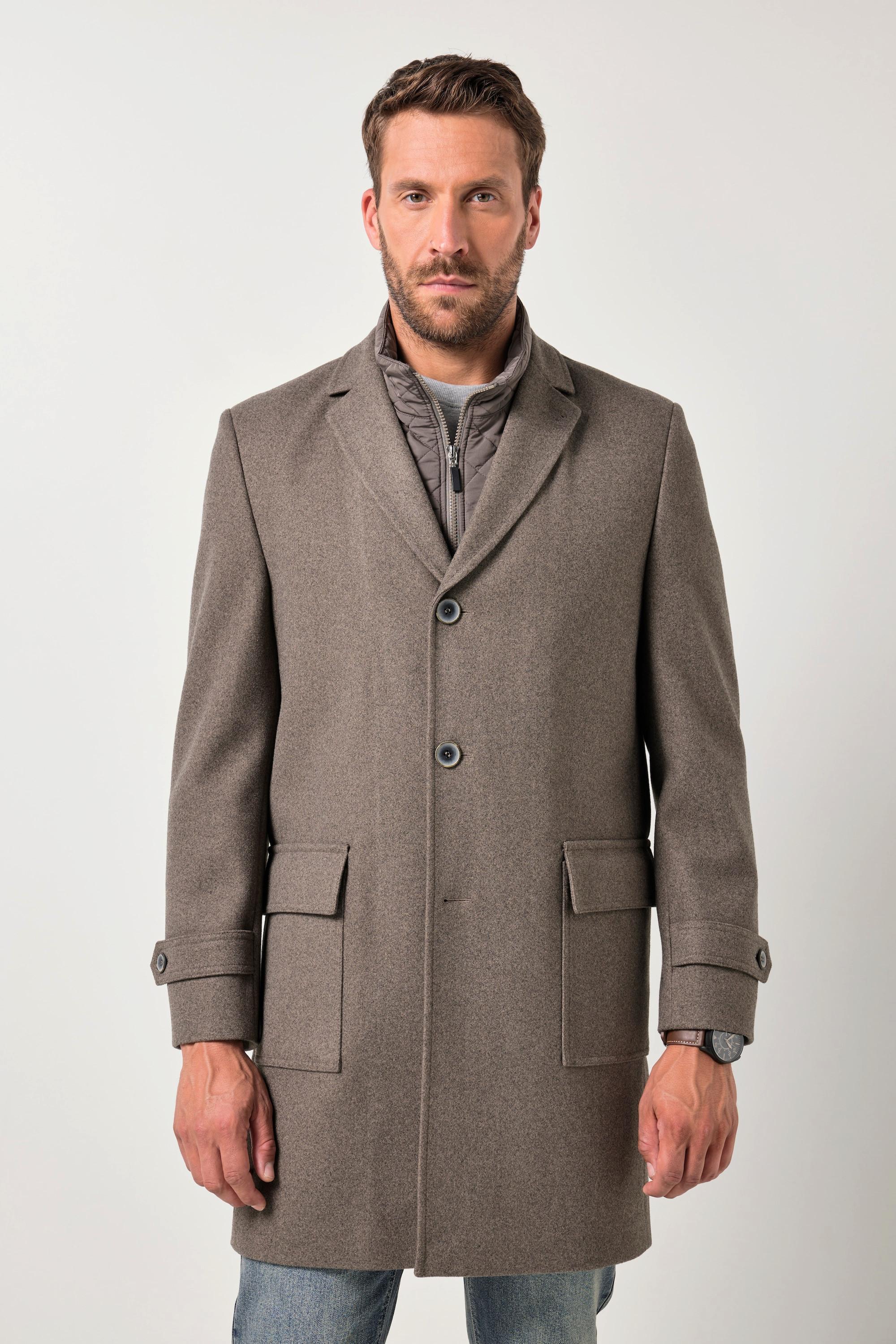 JP1880 FLEXNAMIC Stepp-Einsatz Reverskragen Mantel  