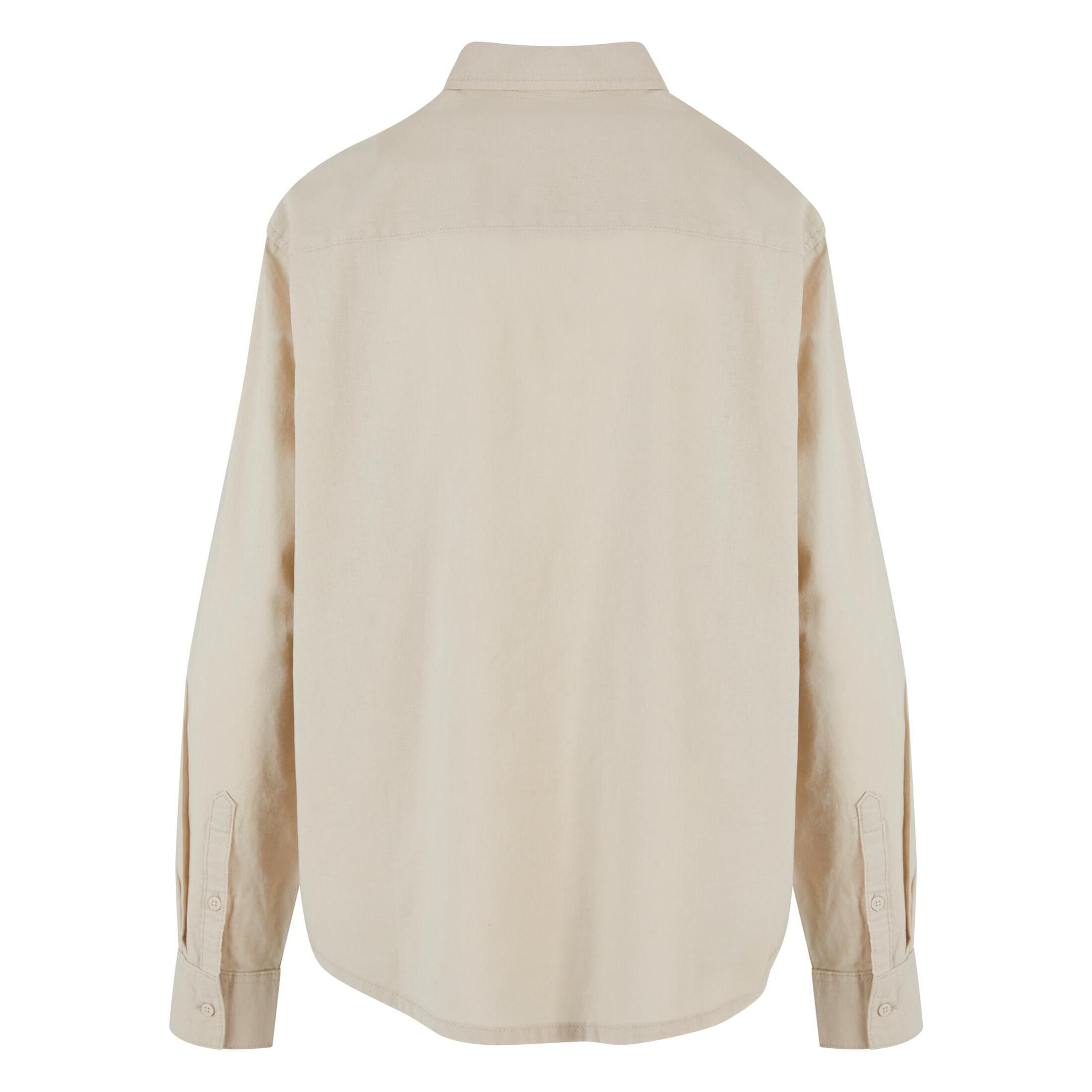 URBAN CLASSICS Camicia Oversize in Misto Lino  