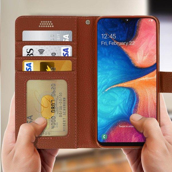 Avizar  Flip Bookcover Samsung Galaxy A20e Braun 