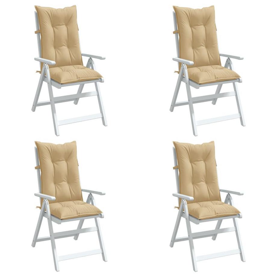 VidaXL Coussin de chaise à dossier haut tissu  