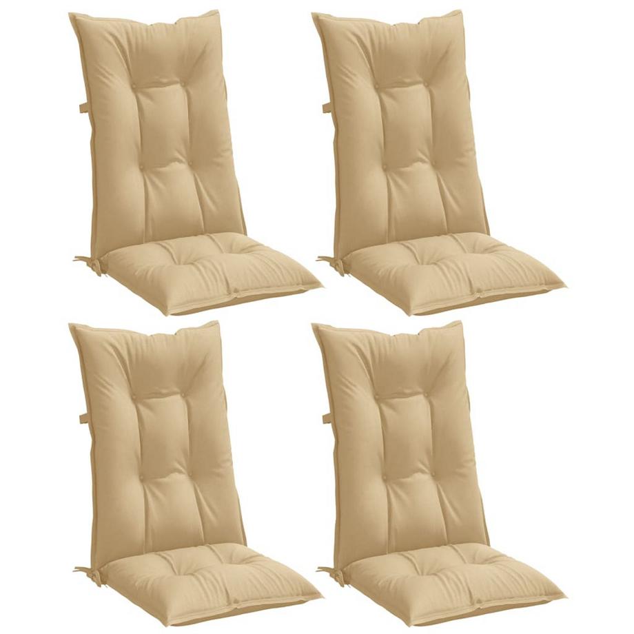 VidaXL Coussin de chaise à dossier haut tissu  