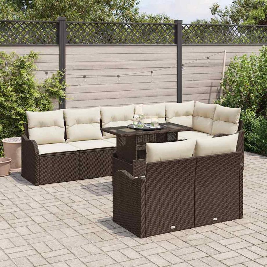 VidaXL Outdoor loungeset poly-rattan  