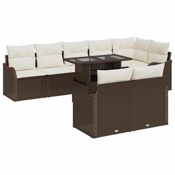 Outdoor loungeset poly-rattan