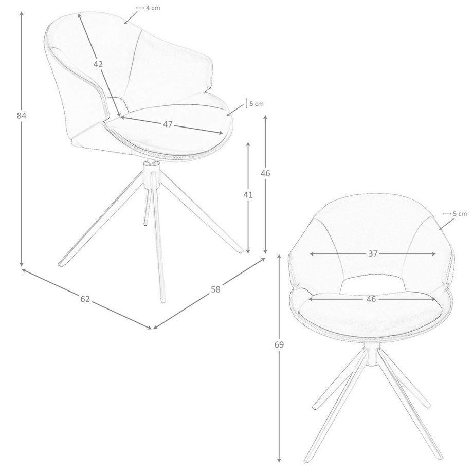 ANGEL CERDA Chaise pivotante de design moderne  