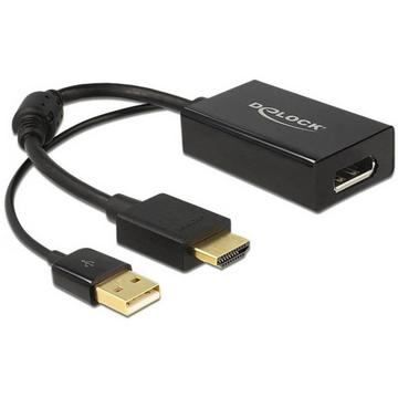 HDMI / DisplayPort Adattatore [1x Spina HDMI - 1x Presa DisplayPort] Nero contatti connettore dorati