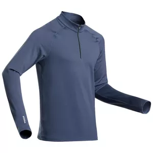 Sous-vêtement de ski homme - BL 500 1/2 zip haut - bleu denim