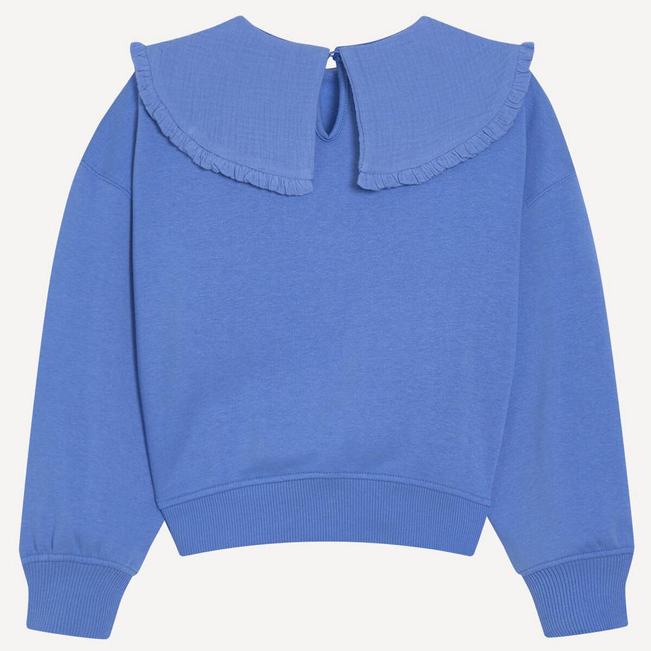 La Redoute Collections  Fleece-Sweatshirt mit Peter-Pan-Kragen und Aufdruck 