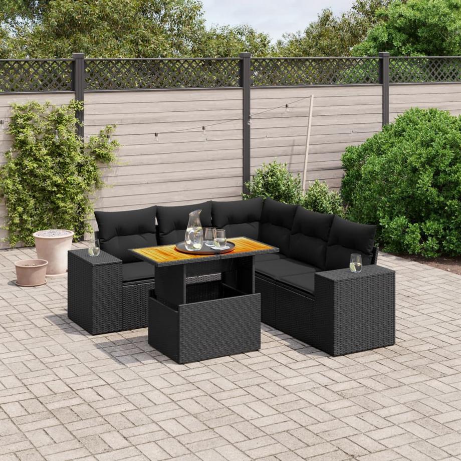 VidaXL set divano da giardino Polirattan  