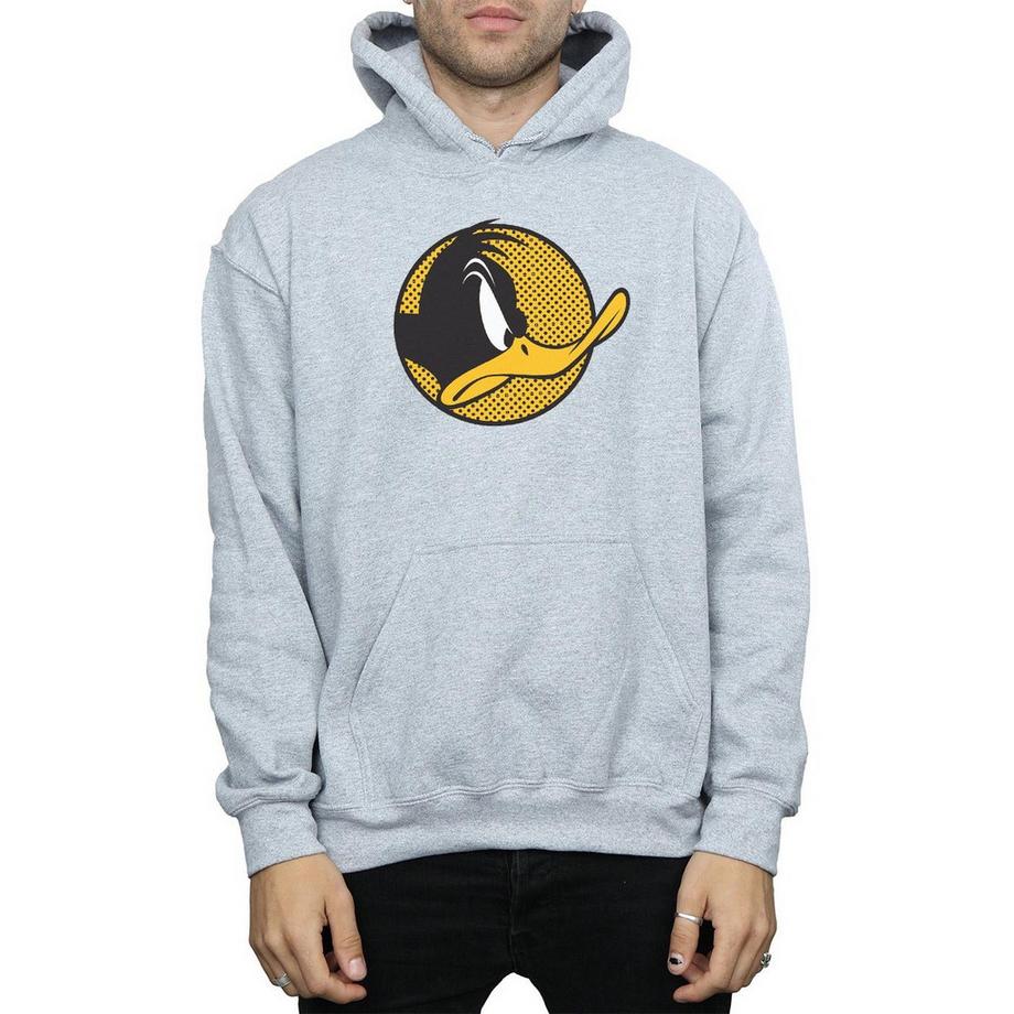 LOONEY TUNES Daffy Duck Logo Felpa con Cappuccio  