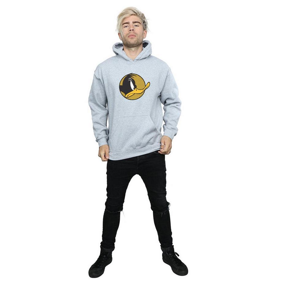 LOONEY TUNES Daffy Duck Logo Felpa con Cappuccio  