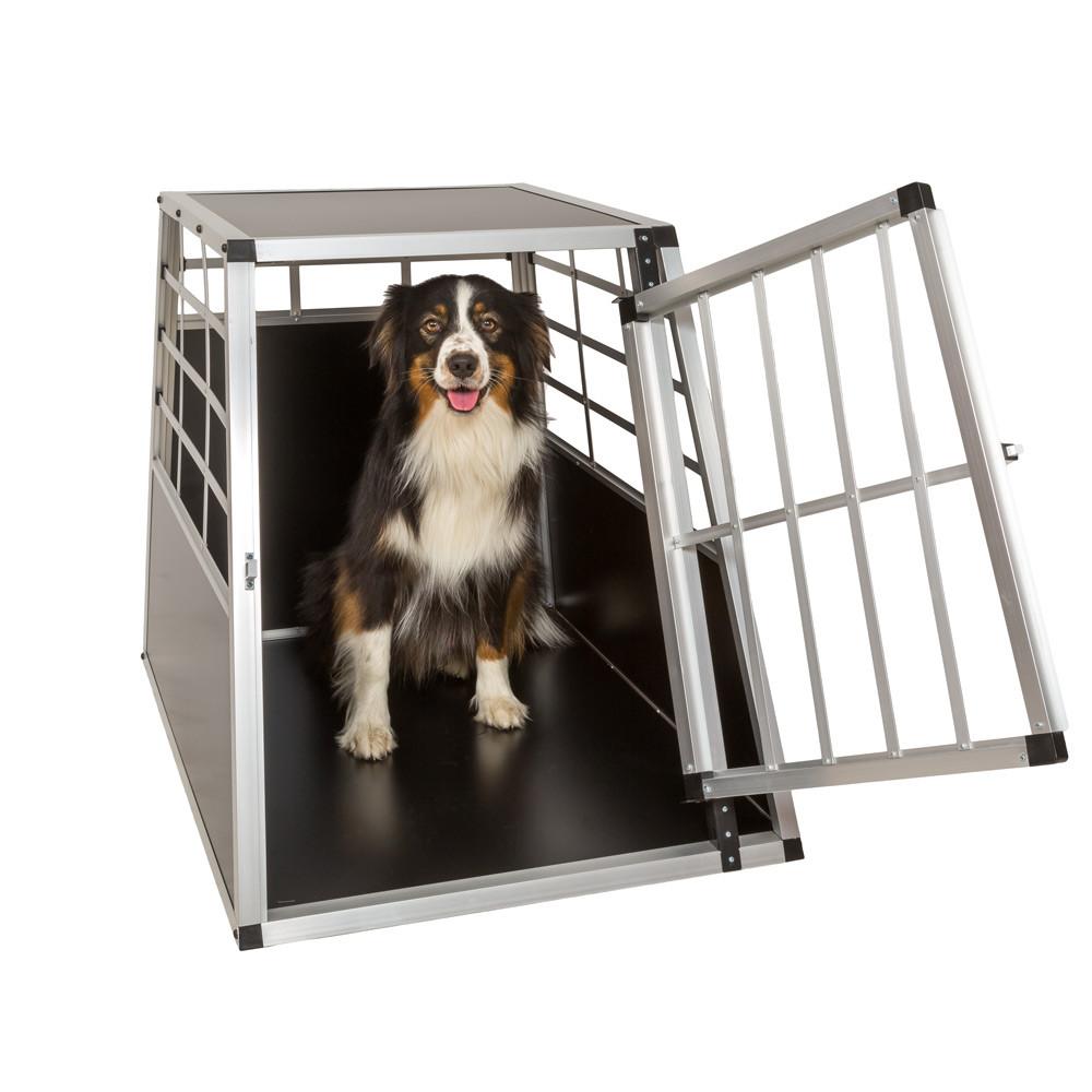 Tectake  Hundetransportbox single mit gerader Rückwand 