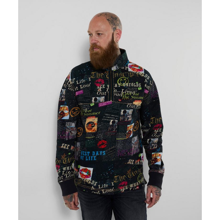 Bedrucktes Stehkragen-Sweatshirt Best Days