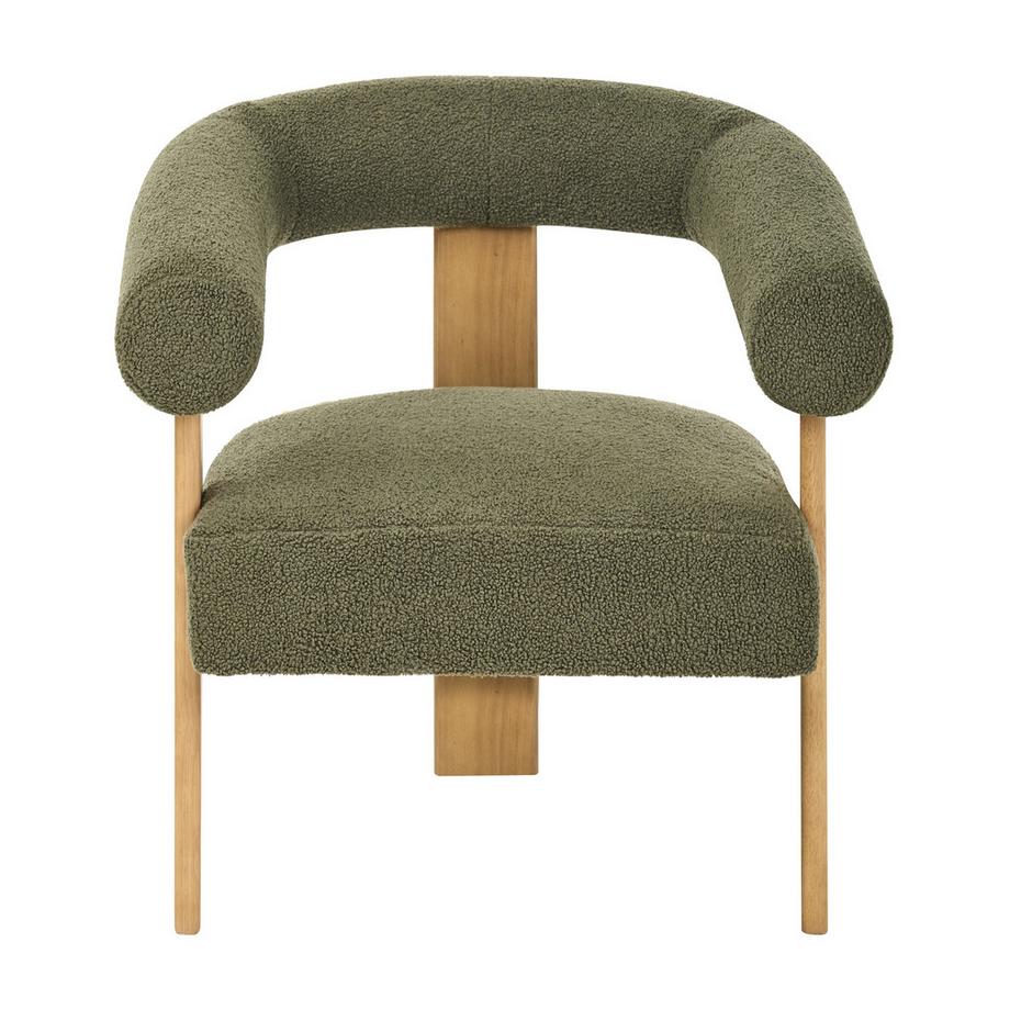 Beliani Fauteuil en Bouclé Rétro ILBRO  