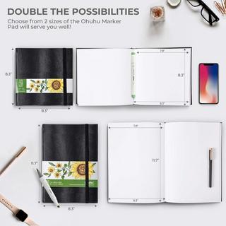 Ohuhu Carnet de croquis artistique 2 pièces 70 feuilles  