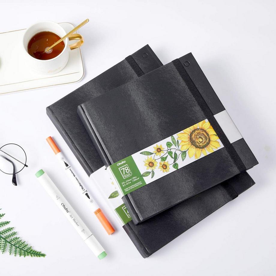 Ohuhu Kunst-Skizzenbuch 2er Pack 70 Blatt  