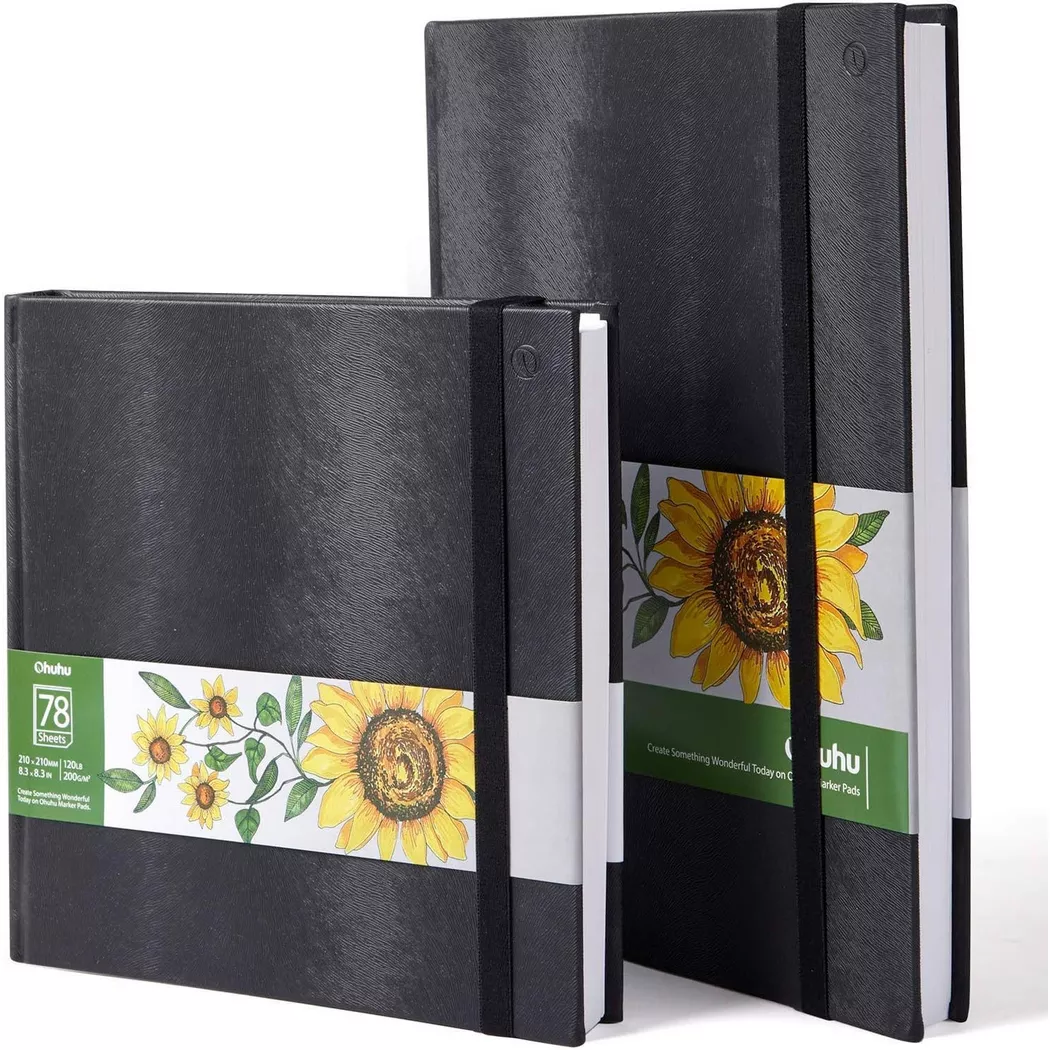 Ohuhu - Kunst-Skizzenbuch 2er Pack 70 Blatt, One Size