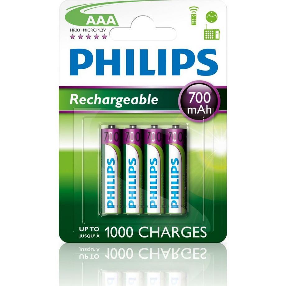 PHILIPS  Multilife R03B4A70 - Batterie 4 x AAA - NiMH - (wiederaufladbar) - 700 mAh 