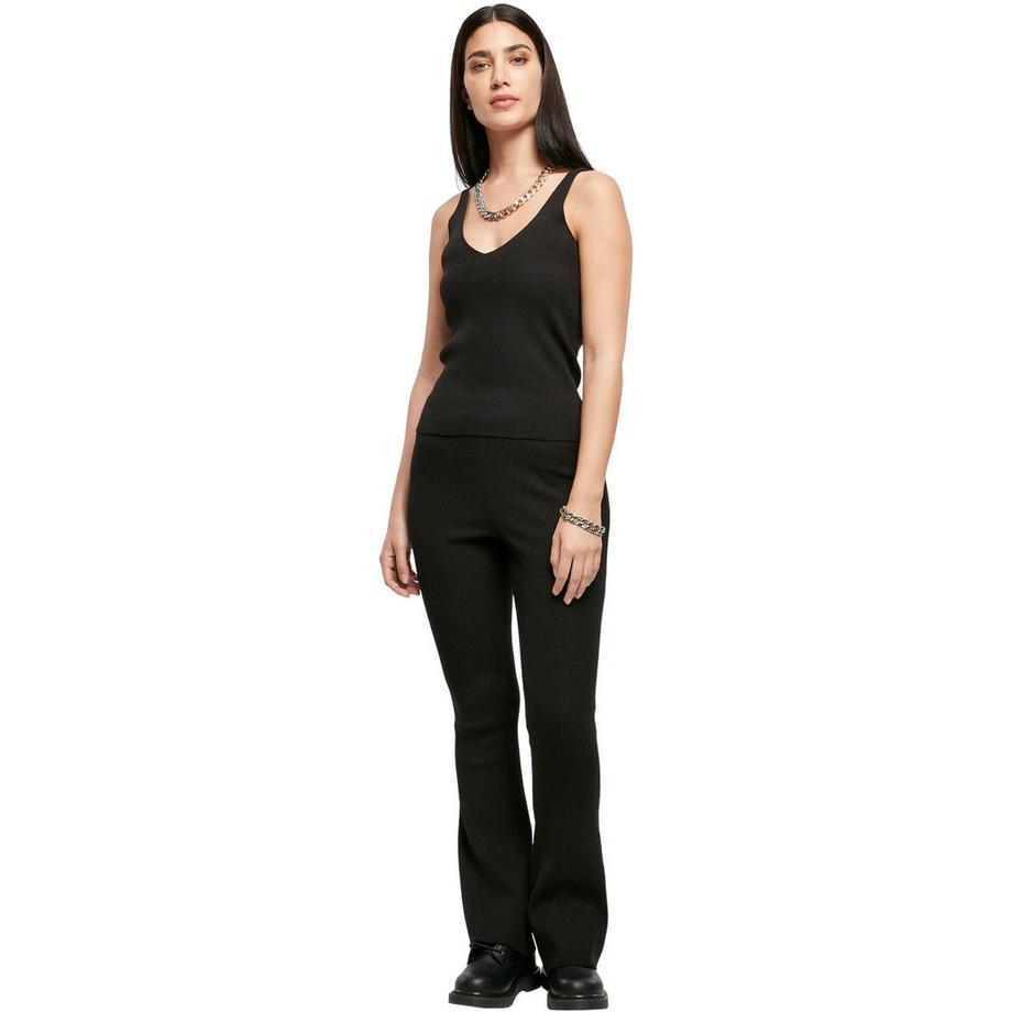 URBAN CLASSICS Haut côtelé col en V  