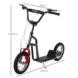 Northio  Scooter Monopattino Per Bambini City Scooter A Partire Da 5 Anni Kickboard Con Pneumatici 12 Pollici A Partire Da 5 Anni Nero 120 X 58 X 75-80 Cm 