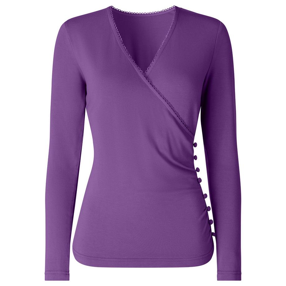 Joe Browns Langarm Henley Shirt mit Wickeloptik  