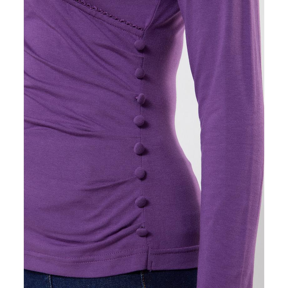 Joe Browns Langarm Henley Shirt mit Wickeloptik  