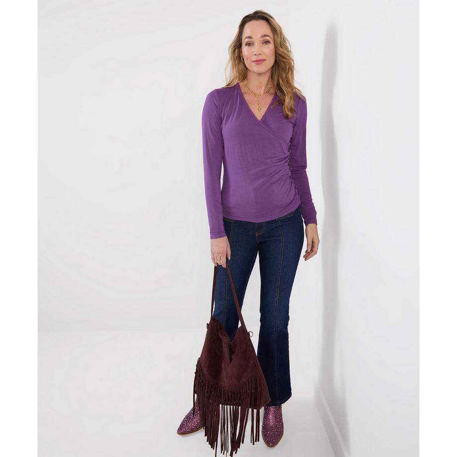 Joe Browns Langarm Henley Shirt mit Wickeloptik  