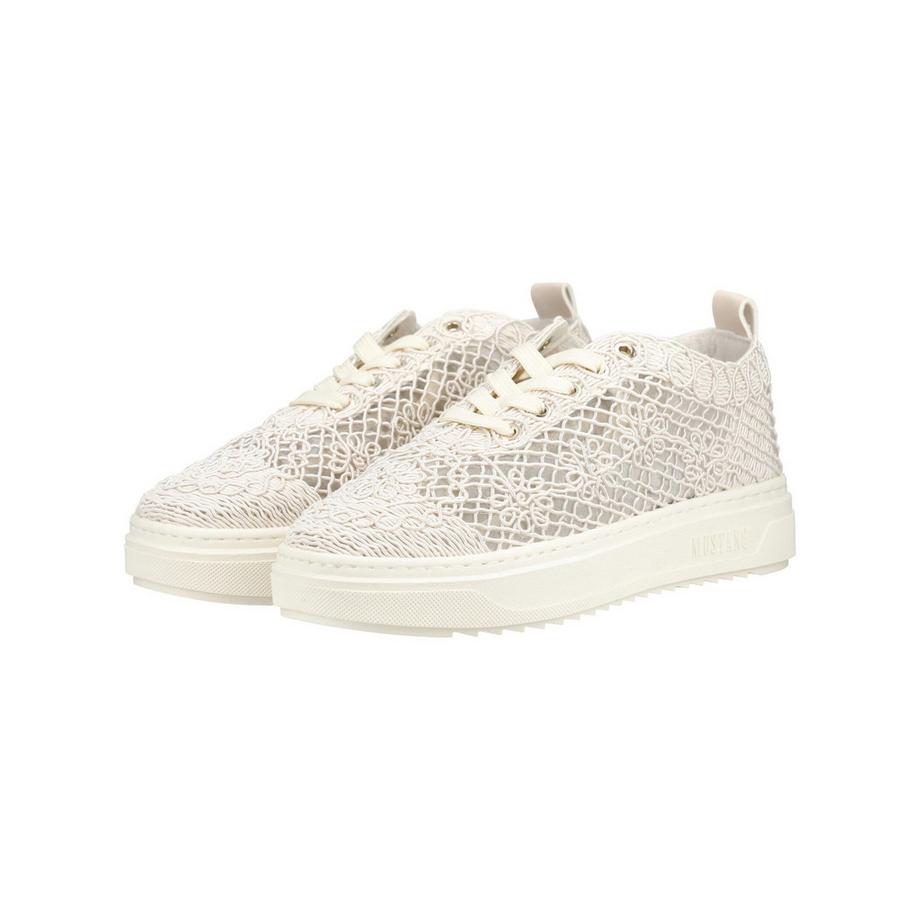 Mustang Sneaker in maglia a merletto con suola plateau  