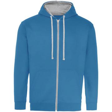 Varsity Hoodie mit durchgehendem Reißverschluss