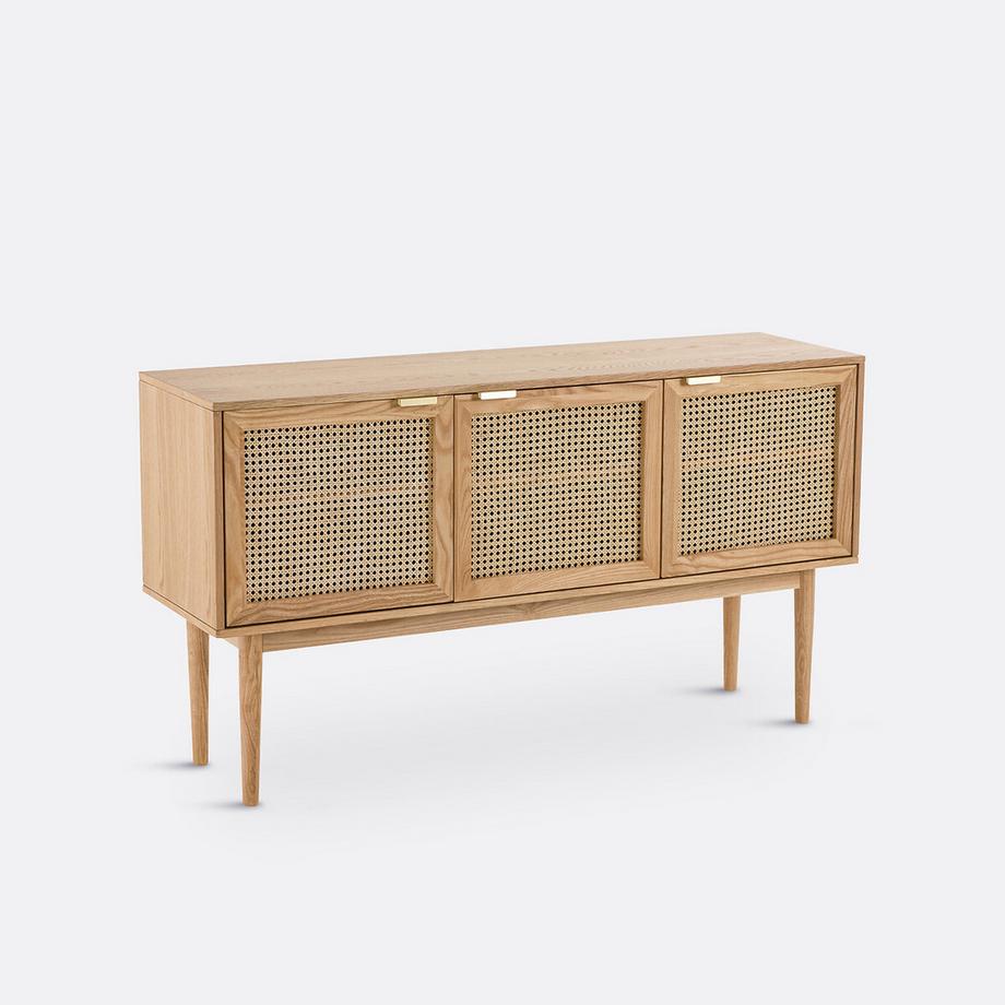 Buffet frêne et cannage