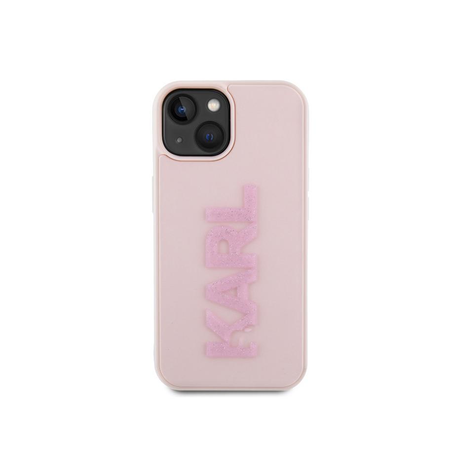 KARL LAGERFELD  Hülle iPhone 15 3D Rubber Karl Glitter 