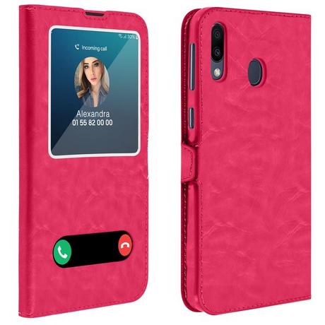 Avizar  Étui Samsung Galaxy M20 Fenêtres Rose 