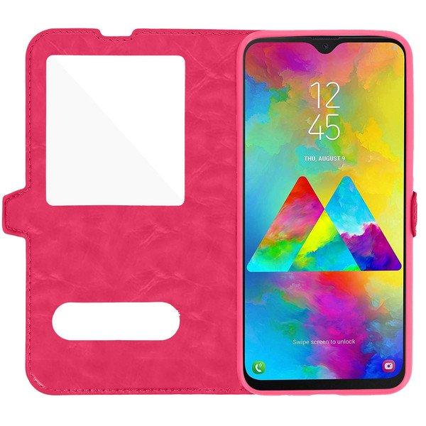 Avizar  Étui Samsung Galaxy M20 Fenêtres Rose 