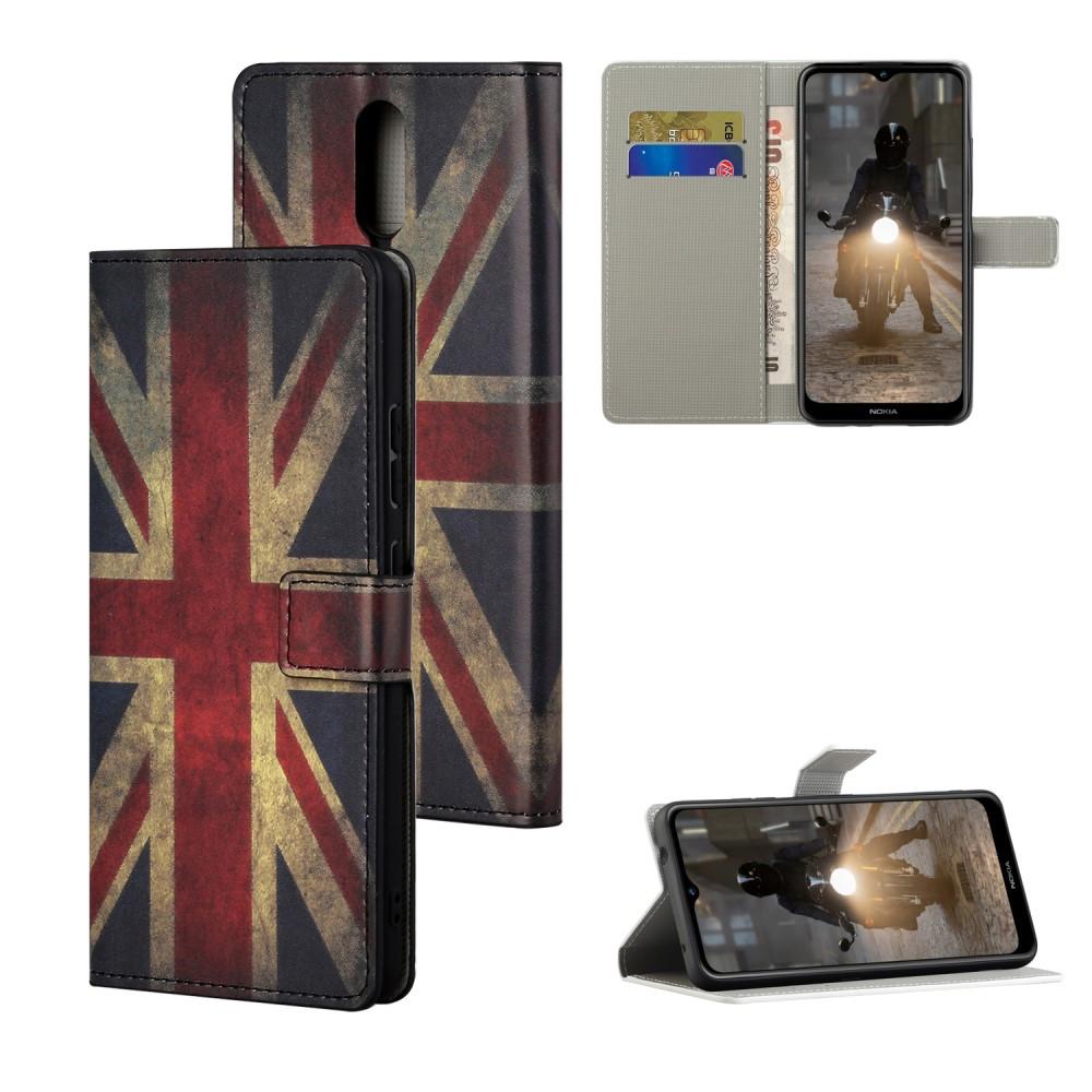 Cover-Discount  custodia Nokia 2.4 - Farfalla in pelle nera 